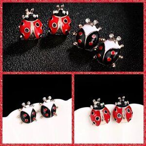 Lady Bug Stud Earrings #1148